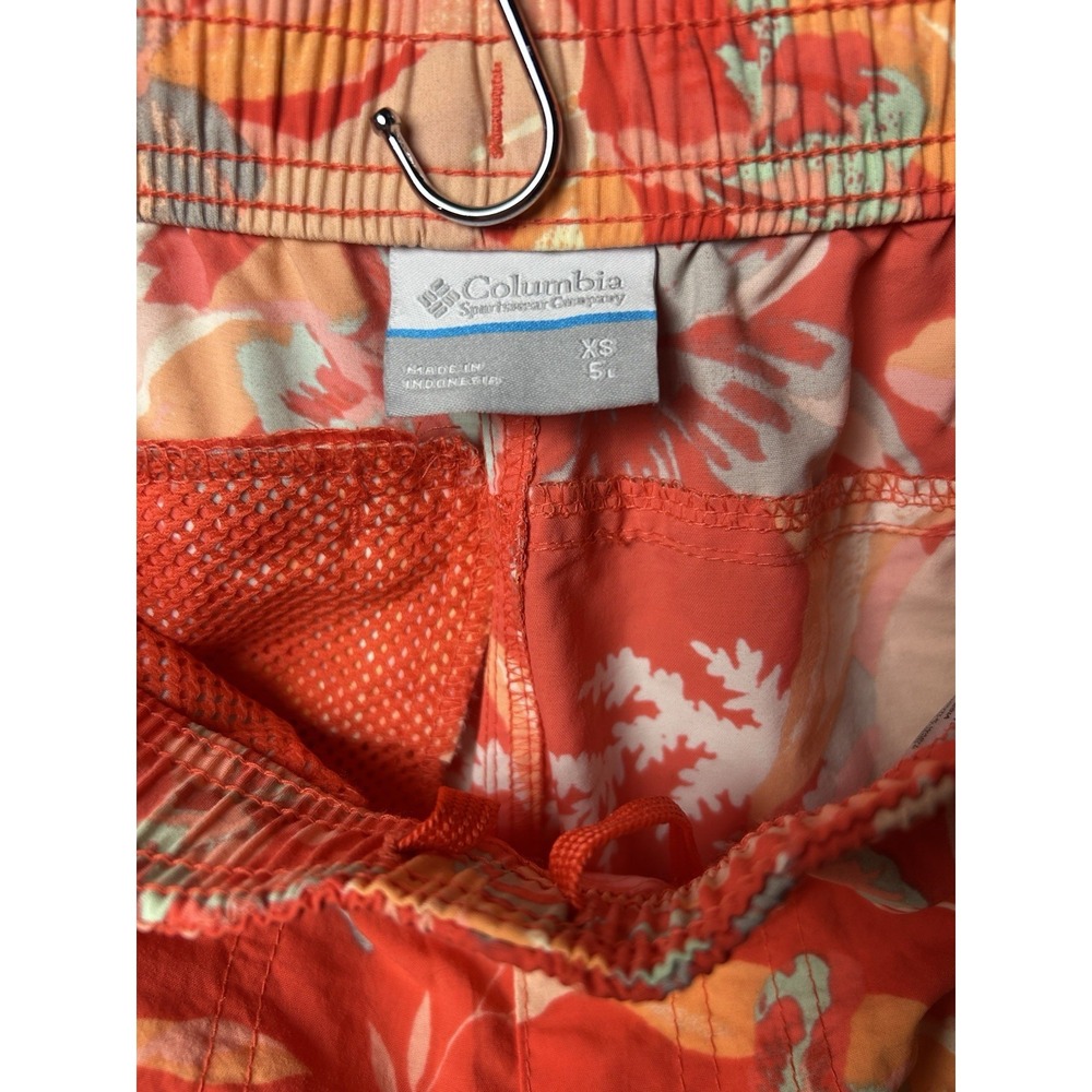 Columbia Sandy River Hiking Shorts XS Tropical Floral Outdoor Coral - Picture 4 of 6